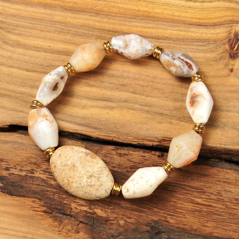 古印度地区 三至四千年矿石.玛瑙手链(19.2厘米) - 手链/手环 - 其他材质 