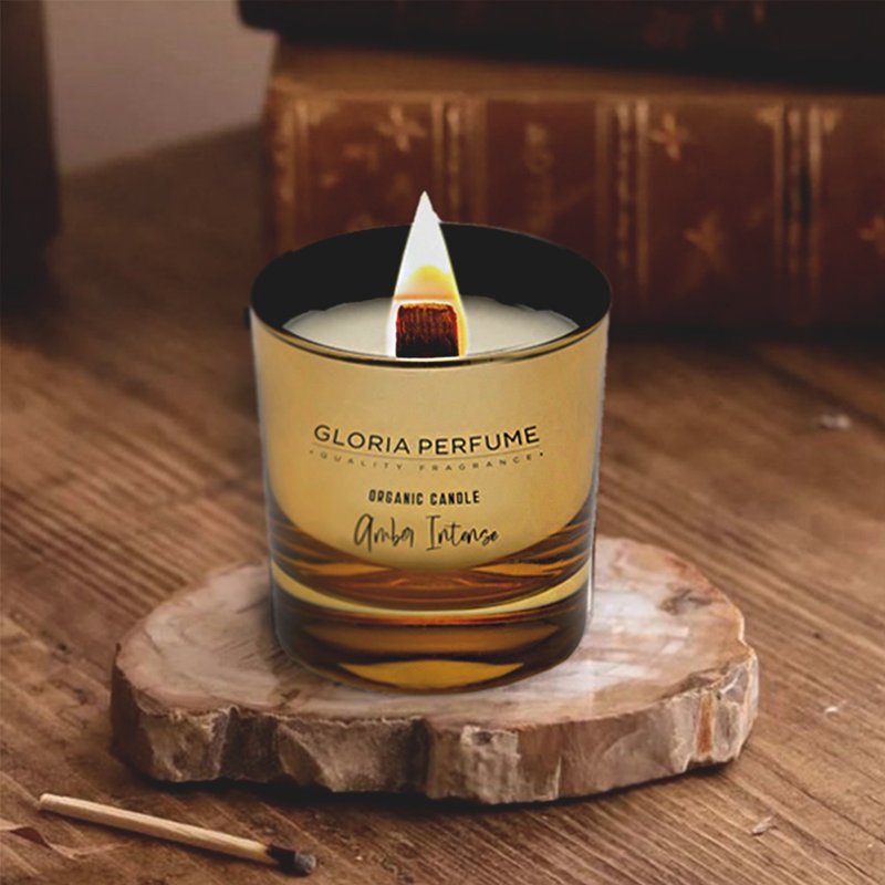 【交换礼物】GLORIA 木片芯 香氛植物蜡烛 金色系列 - 蜡烛/烛台 - 其他材质 