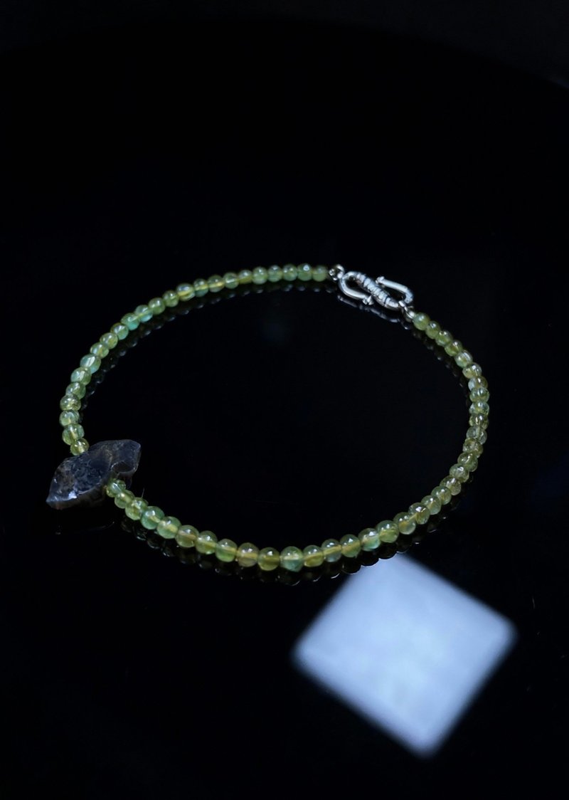 Crystal.EAA 设计款水晶项链 苔石幽光 橄榄石 闪灵钻 - 项链 - 水晶 绿色