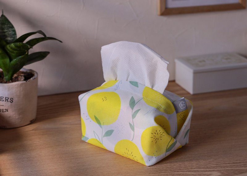 【太阳花-小卫生纸套】 桌上型 / 可车用 - 纸巾盒 - 聚酯纤维 黄色