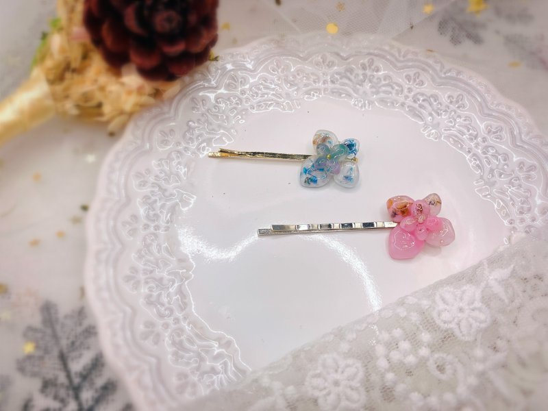 丁香花系列 手作发夹/发圈 少量现货 | 植椛。饰 小众设计品牌 - 发饰 - 树脂 粉红色