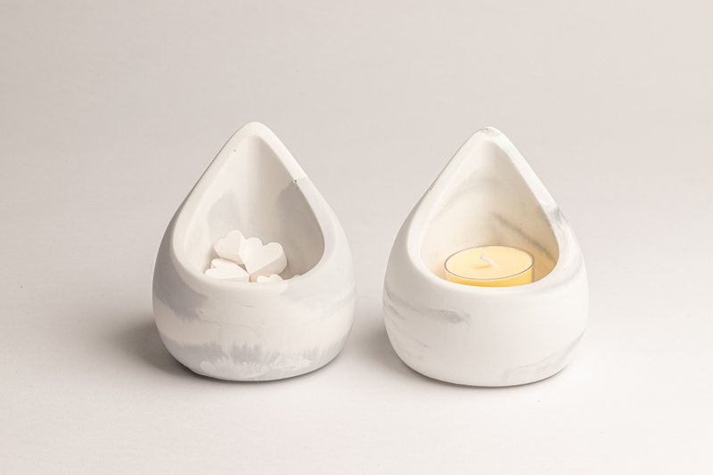 味 WAVE  乐土 烛台 交换礼物 男生礼物 女生礼物 情人节礼物 - 蜡烛/烛台 - 水泥 