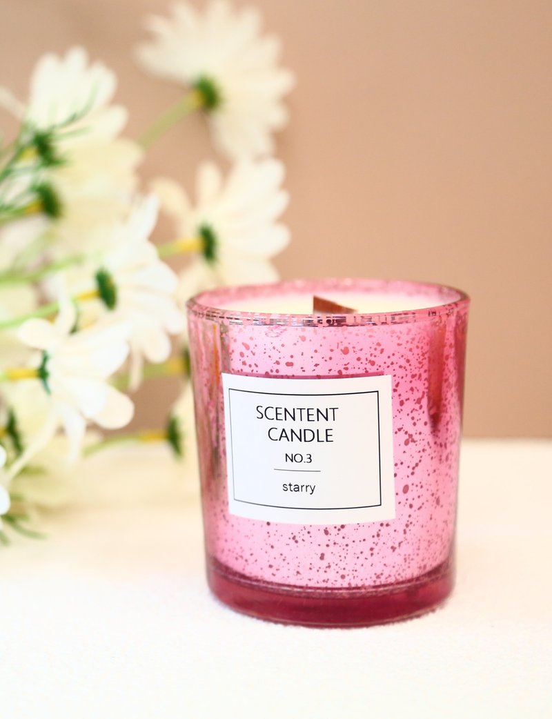 星光香氛蜡烛150g-甜蜜粉 - 香薰/精油/线香 - 植物．花 