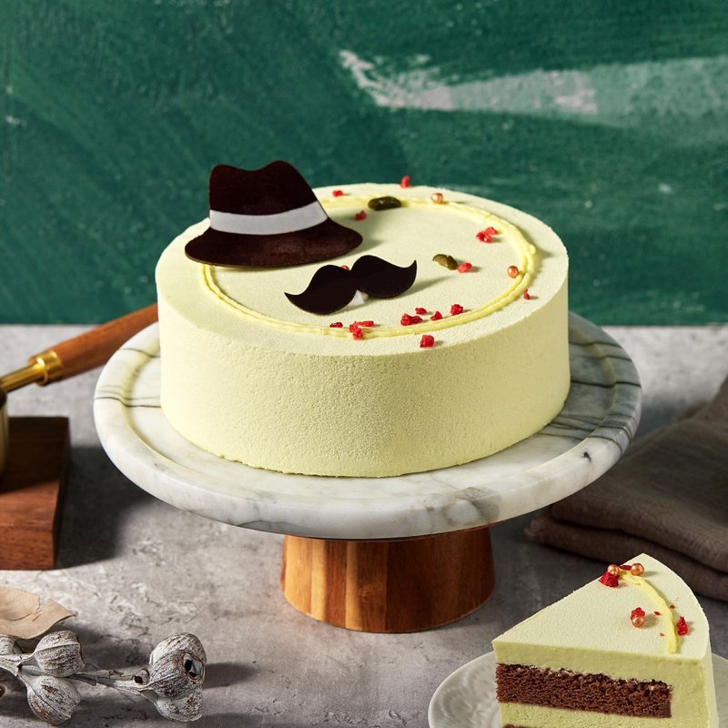 【父亲节蛋糕】男神欧爸 酪梨优格慕斯6寸 - 蛋糕/甜点 - 其他材质 橘色