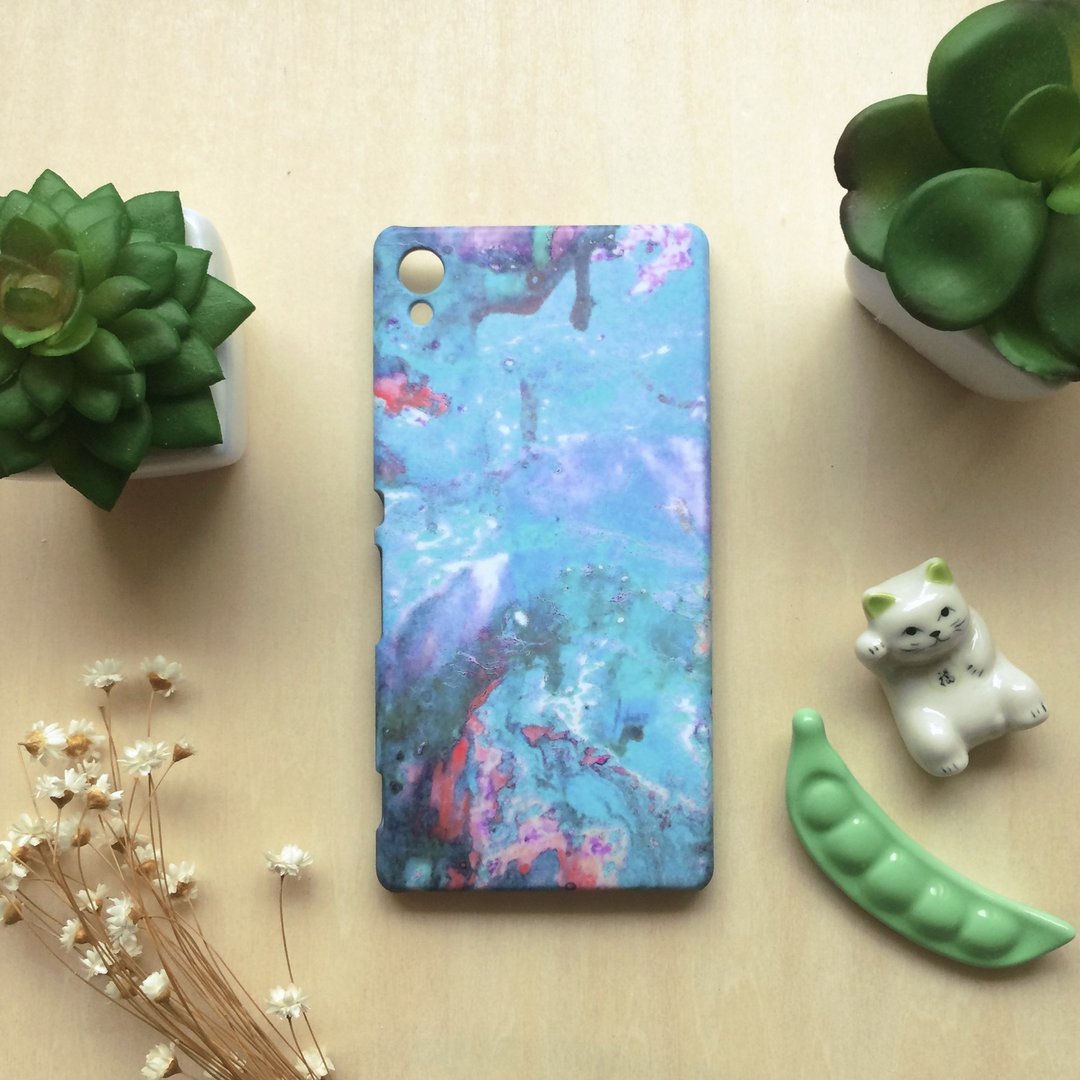 甜甜油彩粉红与蓝//原创手机壳-    iPhone, Samsung, oppo - 手机壳/手机套 - 塑料 蓝色