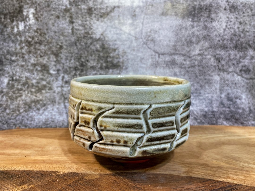 Wood fired chawan - 花瓶/陶器 - 陶 