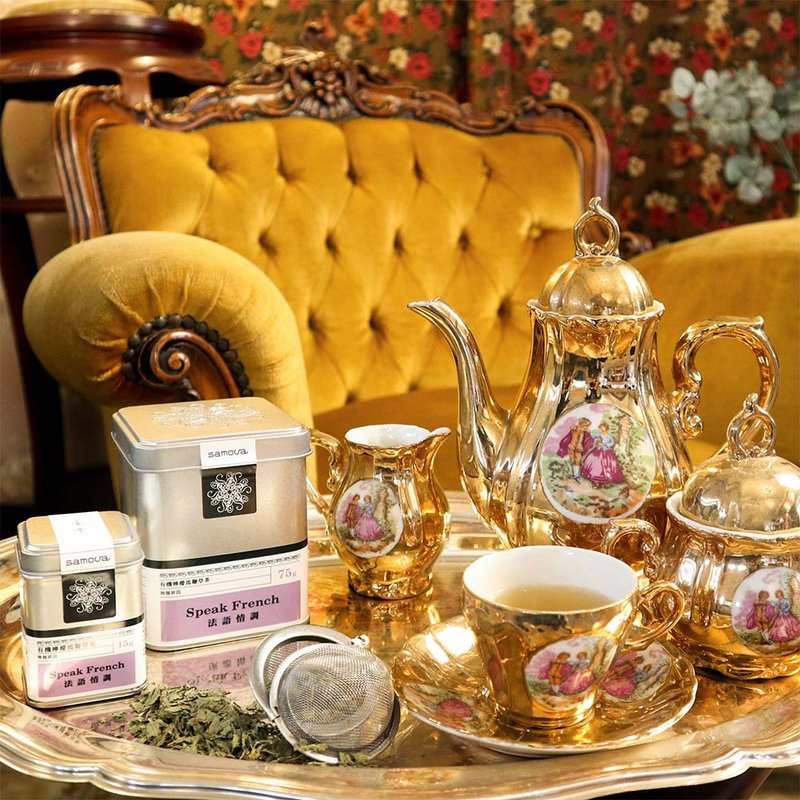 【Tea Tin 原叶马口铁】无咖啡因 柠檬马鞭草茶 法语情调 15-75g - 茶 - 新鲜食材 紫色