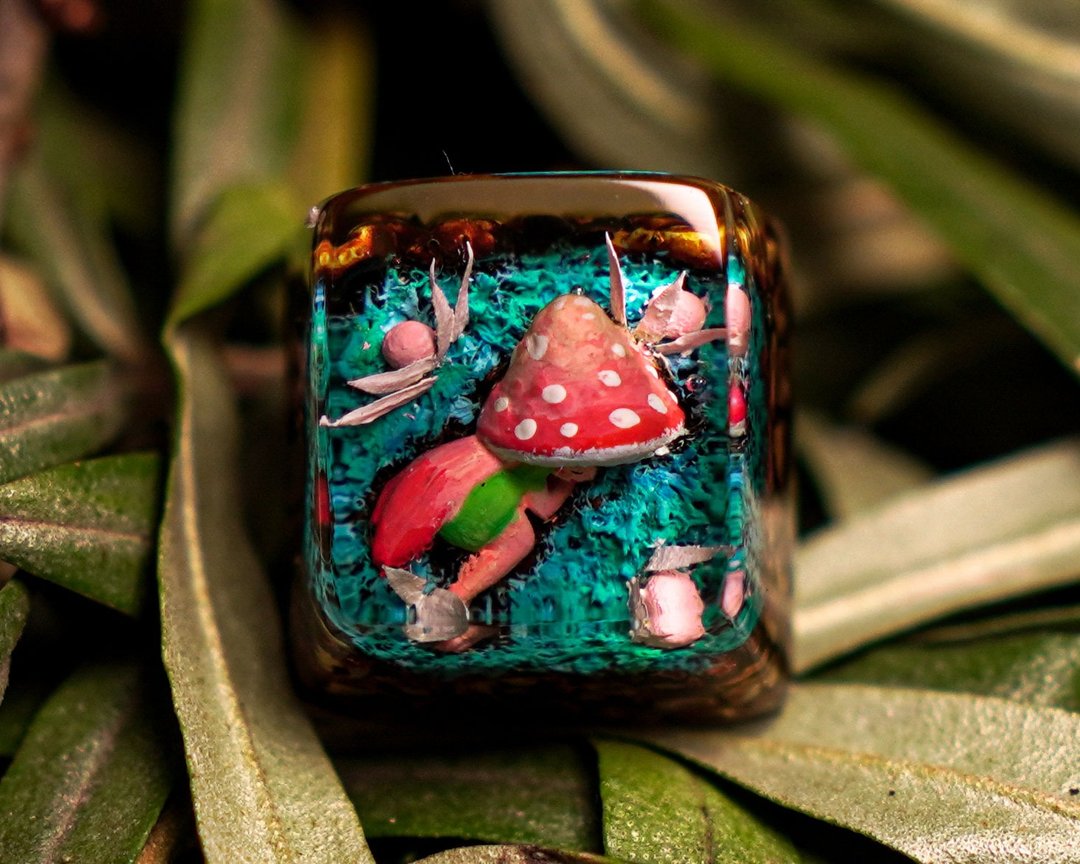 Handmade resin keycap, Esc keycap, Keycap set, Anime Keycap, Gift for gamer, OEM - 电脑配件 - 树脂 粉红色