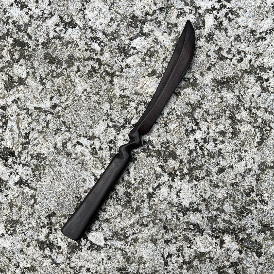 我贩剑　妖刀　久顾谋来　艺术木刀　手工木剑　魔剑纸镇 - 摆饰 - 木头 黑色