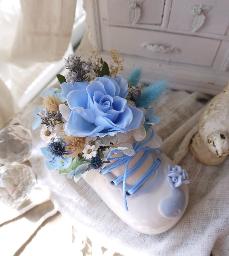 小王子.勇气蓝.不凋花.干燥花.生日.弥月最呵护的礼物. - 干燥花/捧花 - 植物．花 蓝色