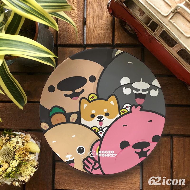 傲蕉猴-傲蕉猴与它的动物朋友们 - 浅碟/小碟子 - 瓷 多色