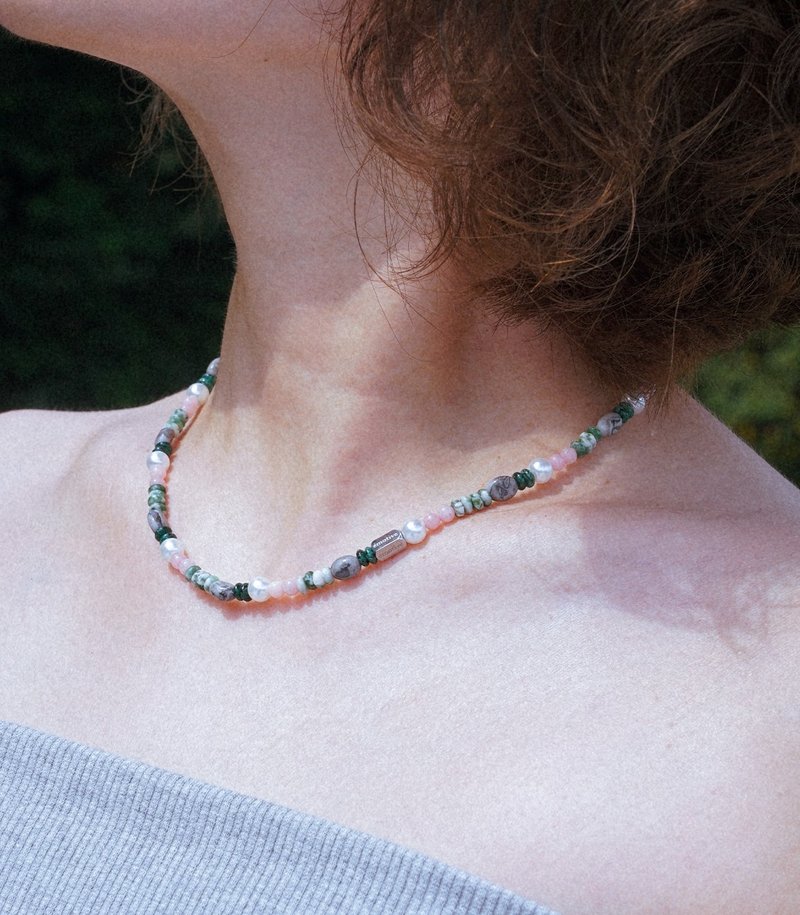 莫西干项链 - 项链 - 半宝石 绿色