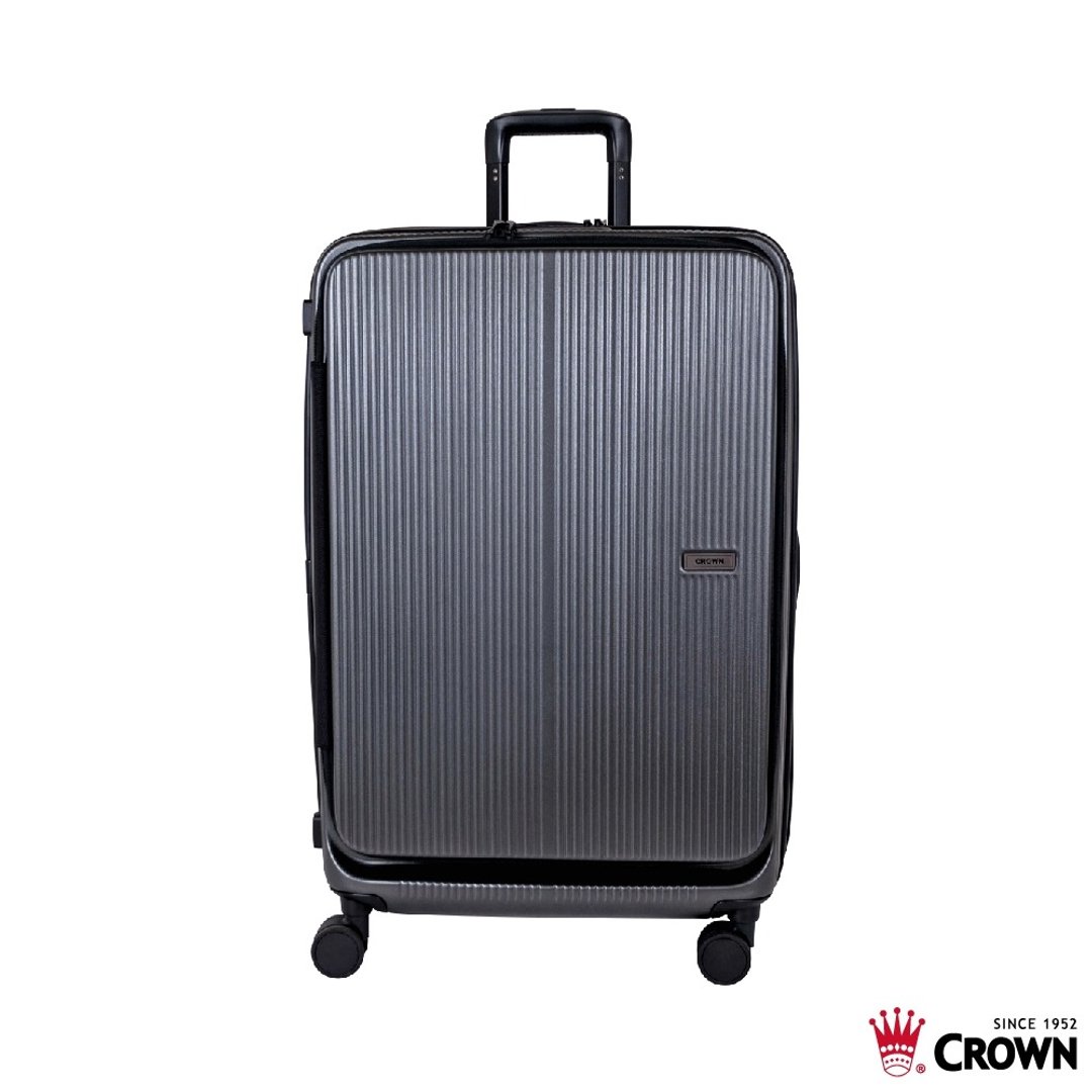 【CROWN】29寸 DOPPIO 前开框架拉杆箱 托运箱  雾面铁灰 - 行李箱/行李箱保护套 - 塑料 灰色