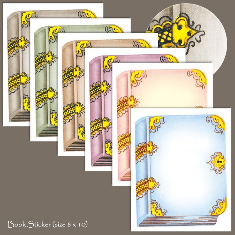 复古书籍 - 旧物 (honne market) - 贴纸 - 纸 多色