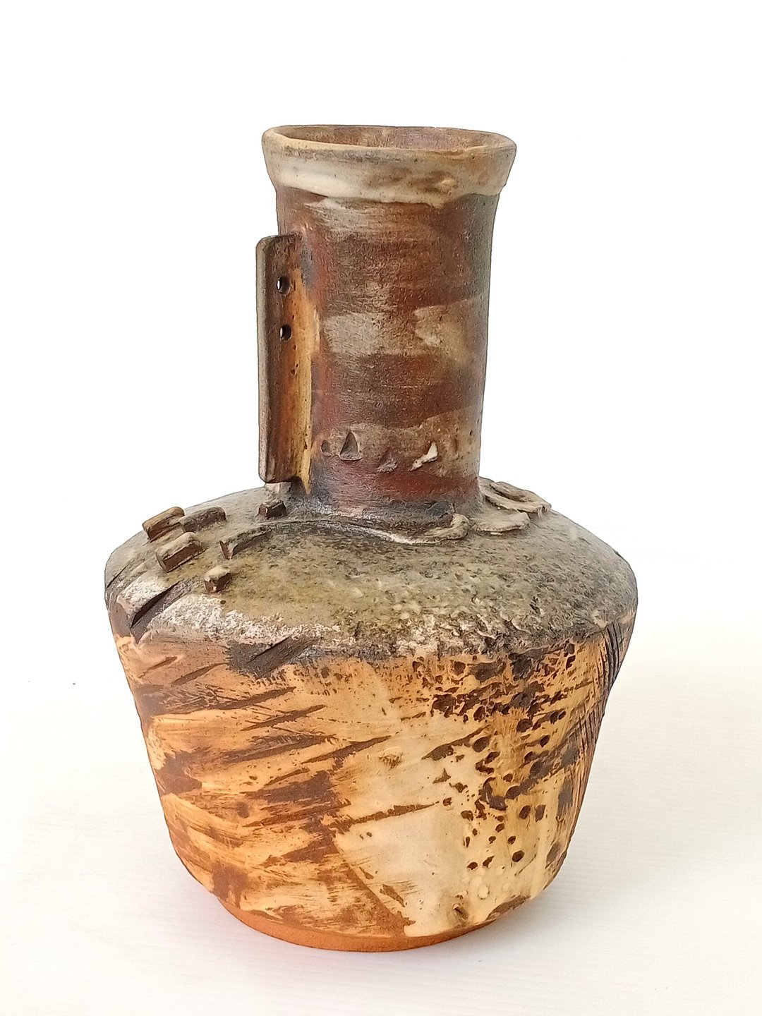 山梯登高探见祥云流纹  / 日式 柴烧花器_备前烧_火与灰的烙印 - 花瓶/陶器 - 陶 
