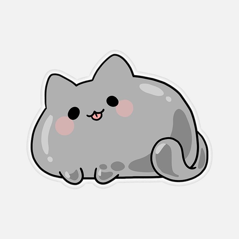 细毛绒抱枕 揽枕 咕𠱸 | LINE热门贴图 史莱猫小天 - 枕头/抱枕 - 棉．麻 