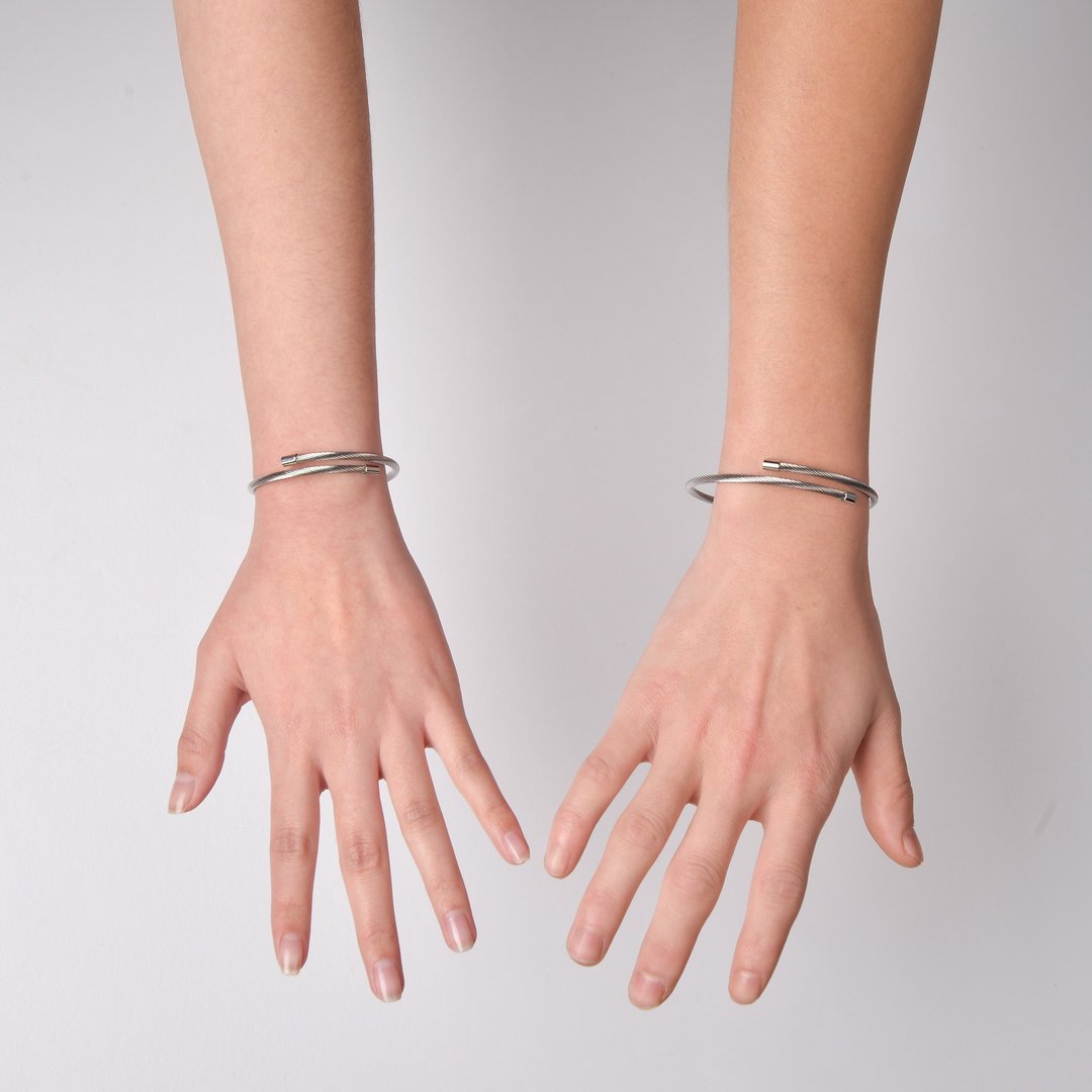 Cable Bracelet — Silver - 手链/手环 - 不锈钢 银色