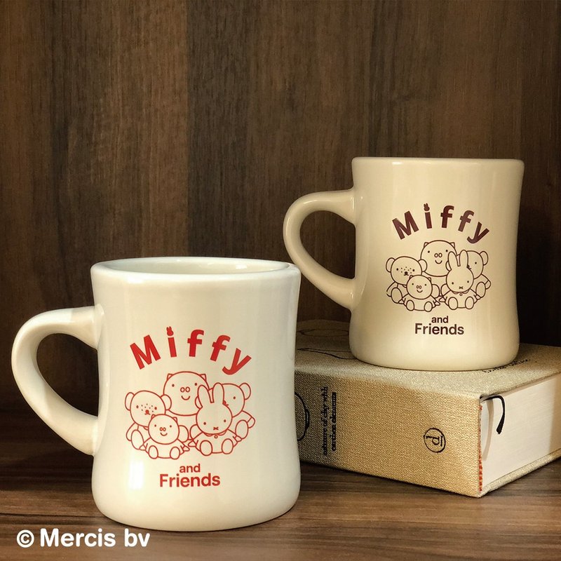 【MIFFY】曲线陶瓷杯 马克杯 米飞与好朋友 - 咖啡杯/马克杯 - 陶 