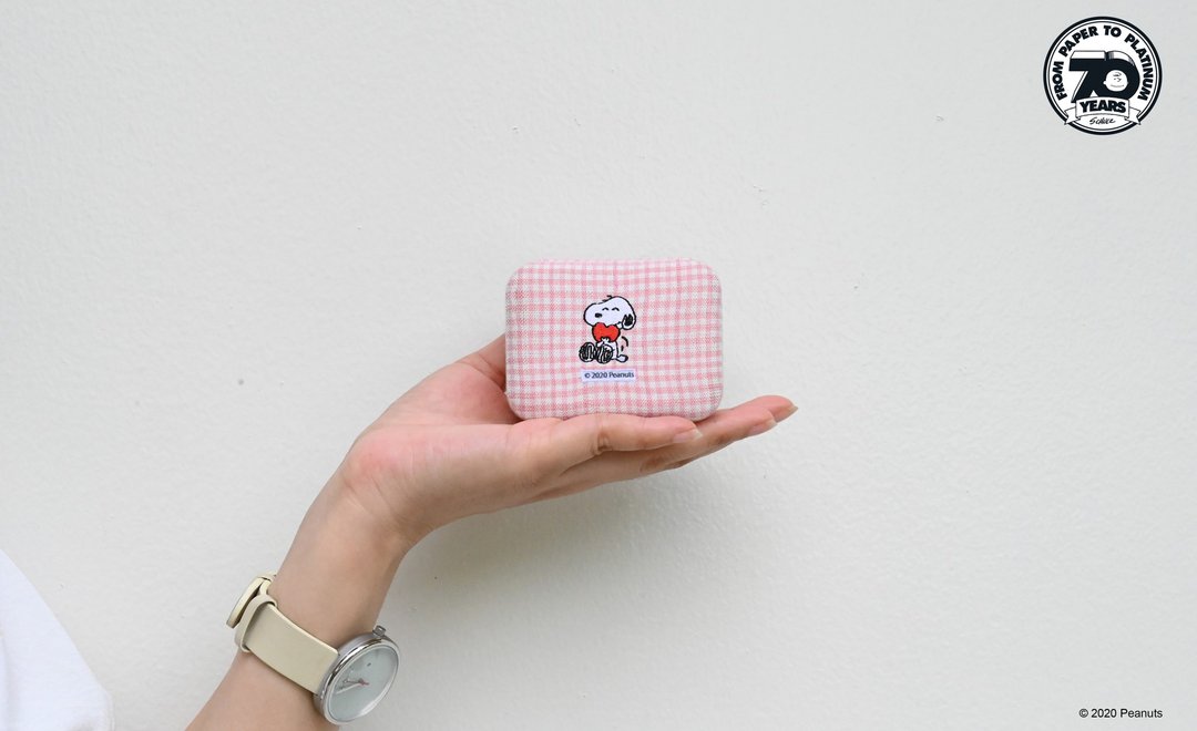 Snoopy x Pinkoi 传递爱 耳环 戒指 首饰饰品收纳盒 - 其他 - 棉 粉红色
