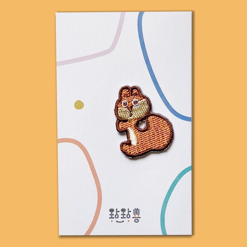童趣刺绣贴 松隆子 - 徽章/别针 - 绣线 绿色