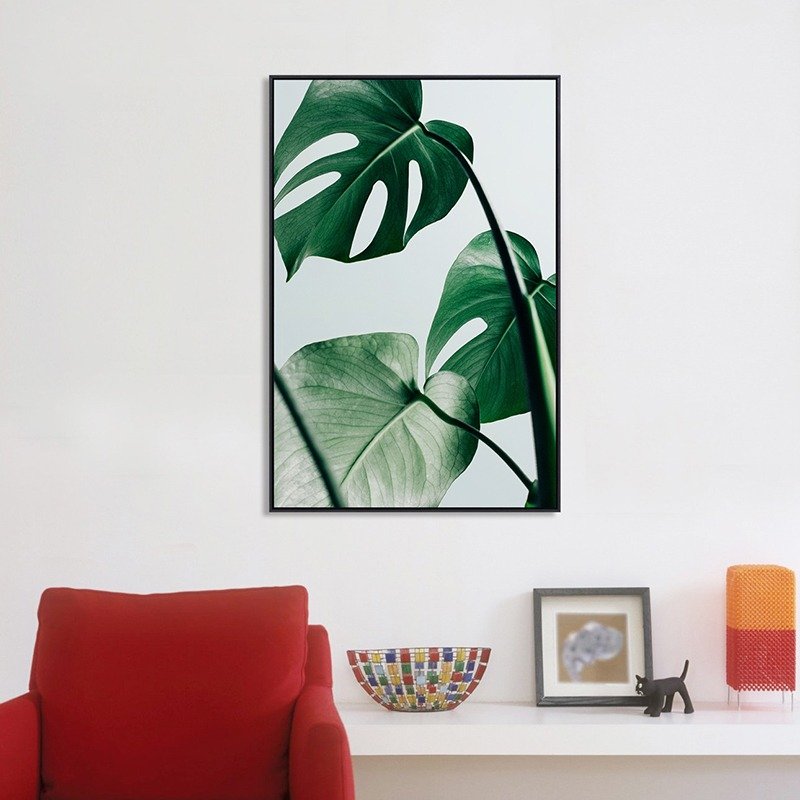 客厅沙发背景装饰画 绿色植物挂画 绿叶之舞 - 墙贴/壁贴 - 其他材质 