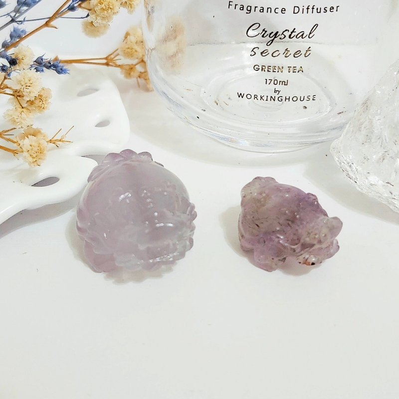 紫果冻萤石龙龟/紫超七龙龟 - 摆饰 - 水晶 紫色