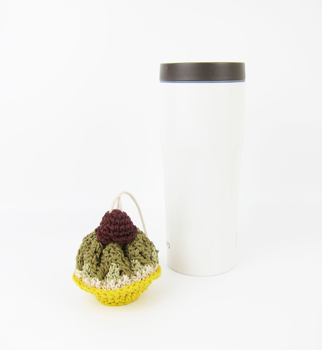 【冬季限定甜品】白玉抹茶红豆 / 造型收纳提袋 - 随行杯提袋/水壶袋 - 其他人造纤维 绿色