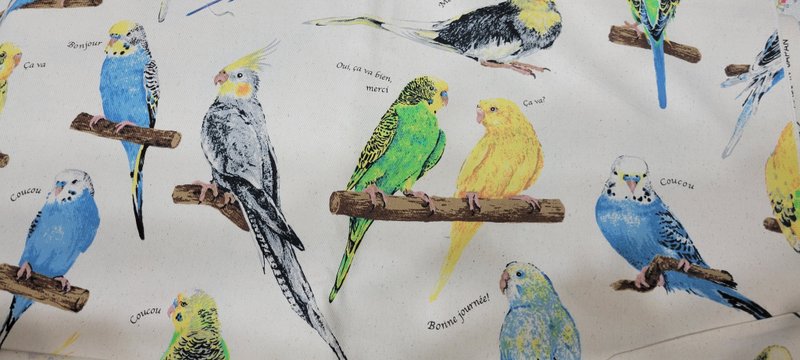 特殊订制和尚鹦鹉水桶包 - 束口袋双肩包 - 棉．麻 绿色