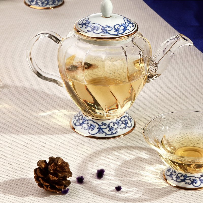 晶艳亚洲中式壶(285ml) - 茶具/茶杯 - 玻璃 蓝色