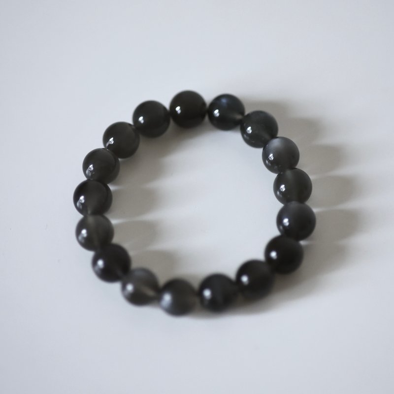 羊羹串石松紧式手环手串　可定制尺寸 - 手链/手环 - 半宝石 灰色