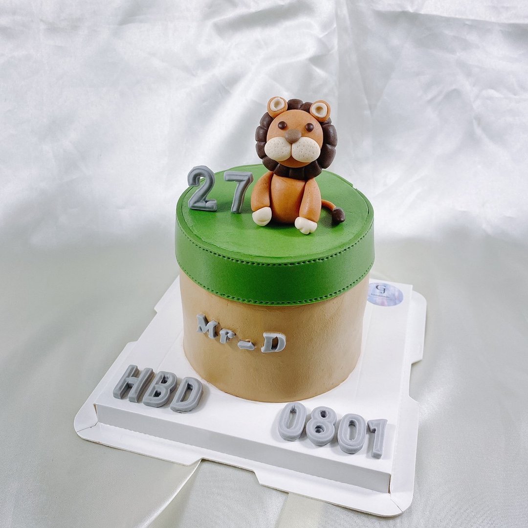 狮子座 生日蛋糕 造型 定制 卡通 翻糖 星座  4寸 面交 - 蛋糕/甜点 - 新鲜食材 咖啡色