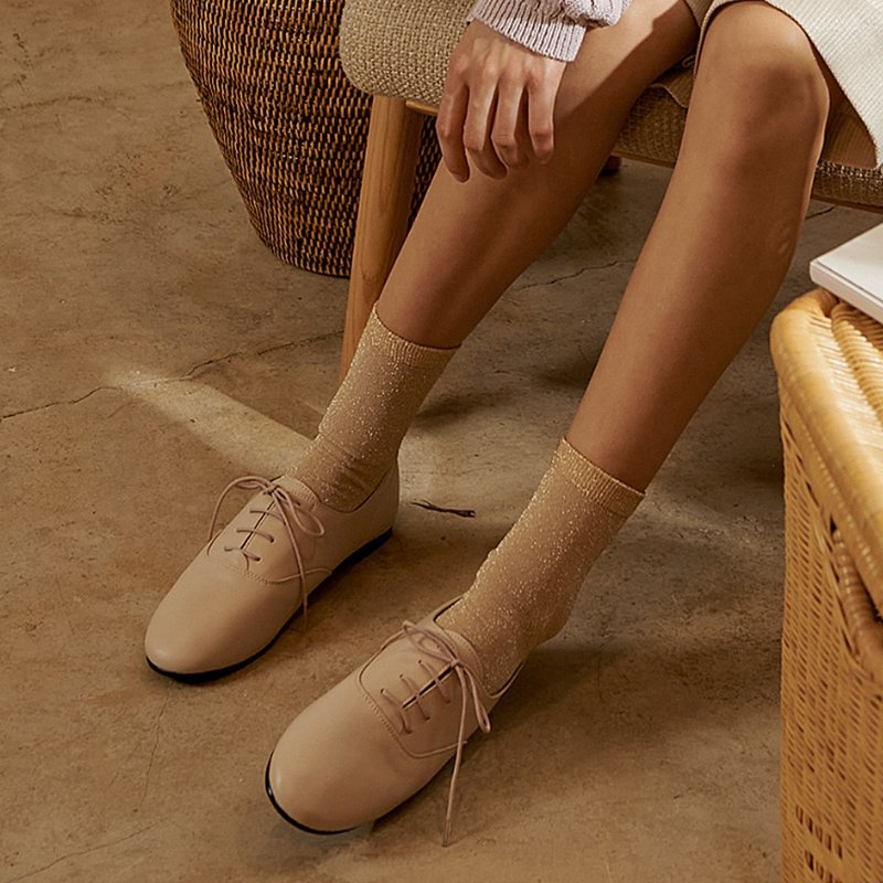 PRE-ORDER SPUR 綁帶樂福鞋 RA7014 LIGHT BEIGE - 其他女款皮鞋 - 其他材质 