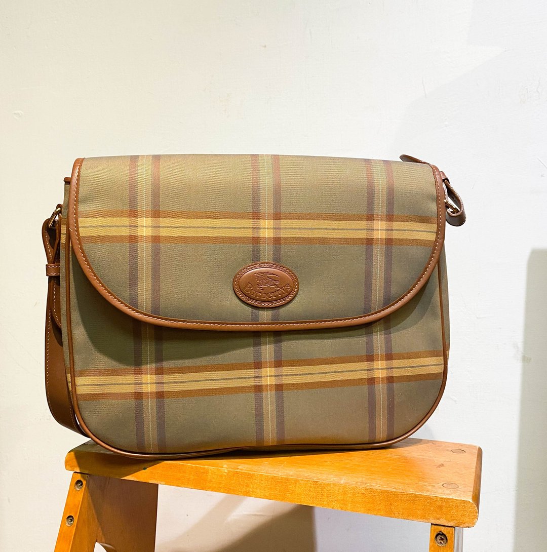 中古包Burberry│斜背包│单肩包│手提包│古董包│公文包 - 侧背包/斜挎包 - 真皮 咖啡色