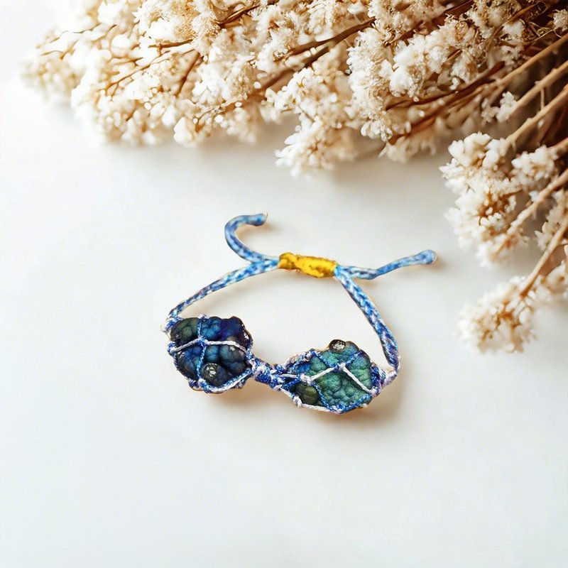 收藏级大佛珠  力泥活石 手绳系列 招财 升运 冥想 改善气场 癖邪 - 手链/手环 - 宝石 蓝色