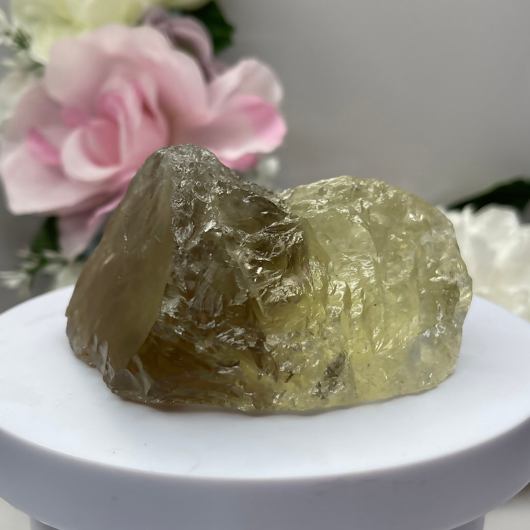 天然稀有茶黄水晶 渐变双色水晶 原石 能量原矿石 半山半水黄茶晶 - 香薰/精油/线香 - 水晶 多色