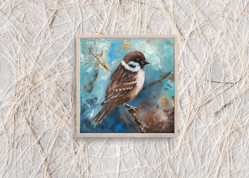 原创油画鸟画装饰房间 - 海报/装饰画/版画 - 其他材质 咖啡色