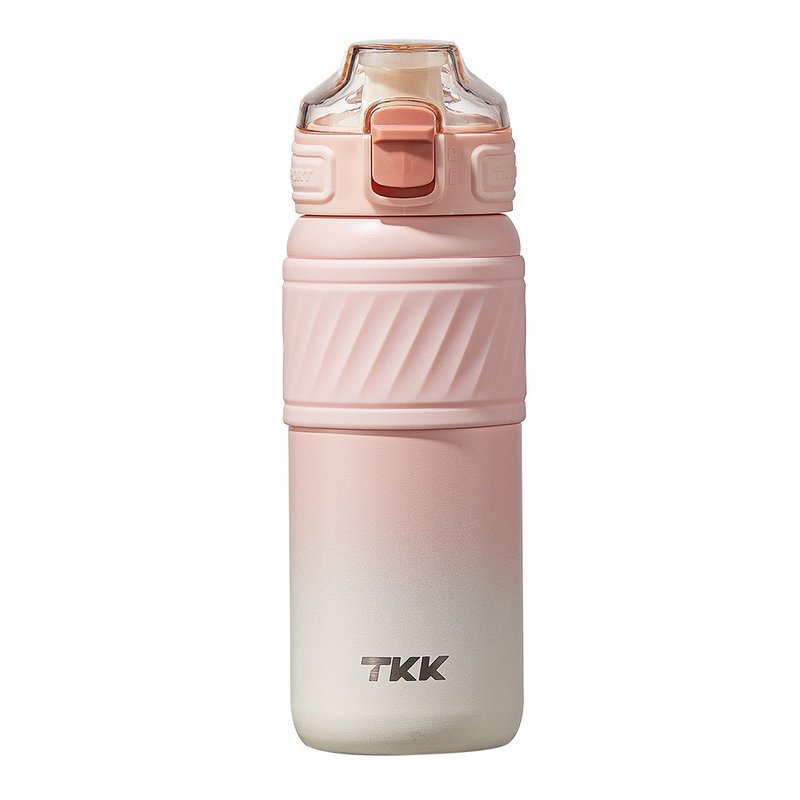 【TKK】哈仑运动 316不锈钢 直饮+吸管 保温运动水壶500ML-梨花粉 - 水瓶/水壶 - 不锈钢 粉红色