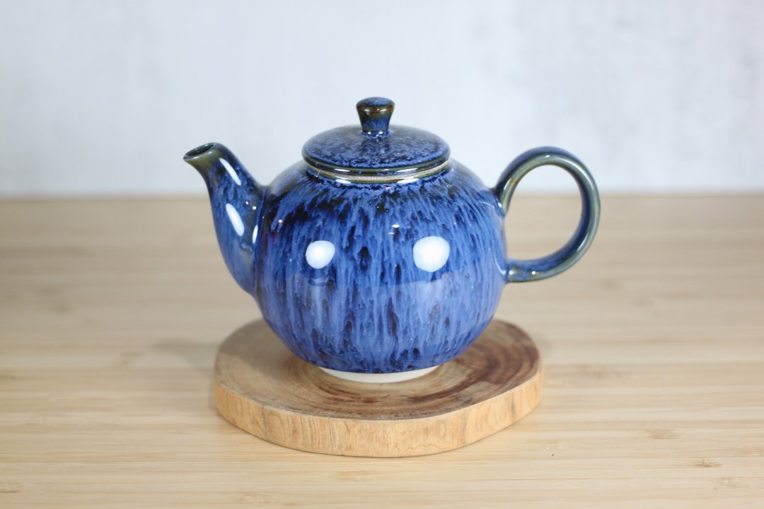【沐春生活】240ml 湛海 天目釉 圆满茶壶 莺歌名家叶敏祥作品 - 茶具/茶杯 - 瓷 