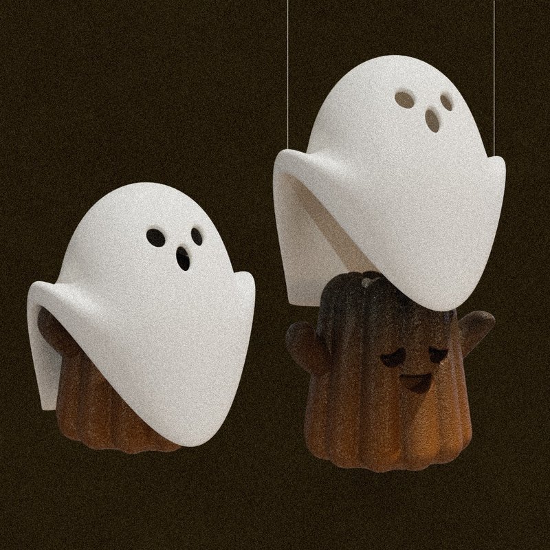 (配件)幽灵可丽露的白幽灵斗篷 - 玩偶/公仔 - 塑料 白色