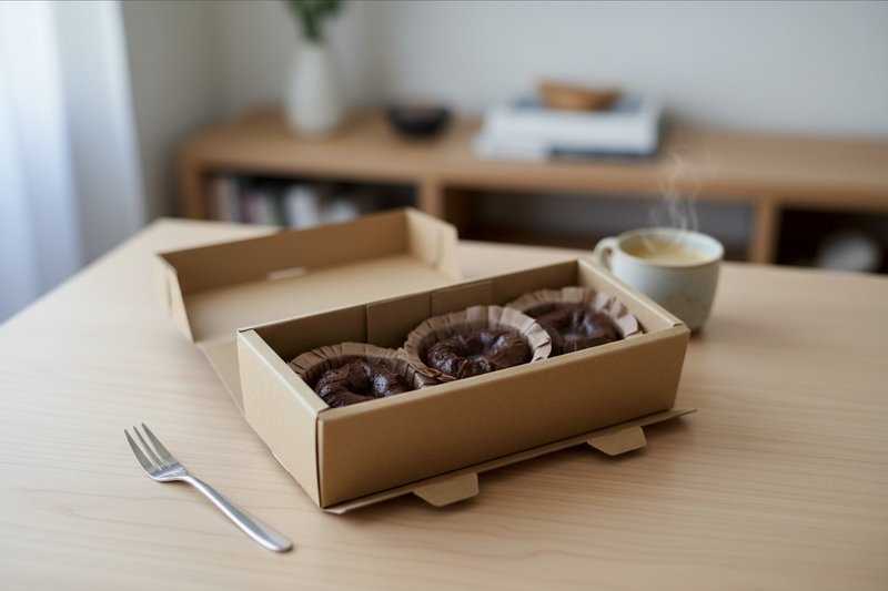 黑曜 70% 巧克力蛋糕 浓郁布朗尼蛋糕 独享礼盒 3 入装 - 巧克力 - 新鲜食材 