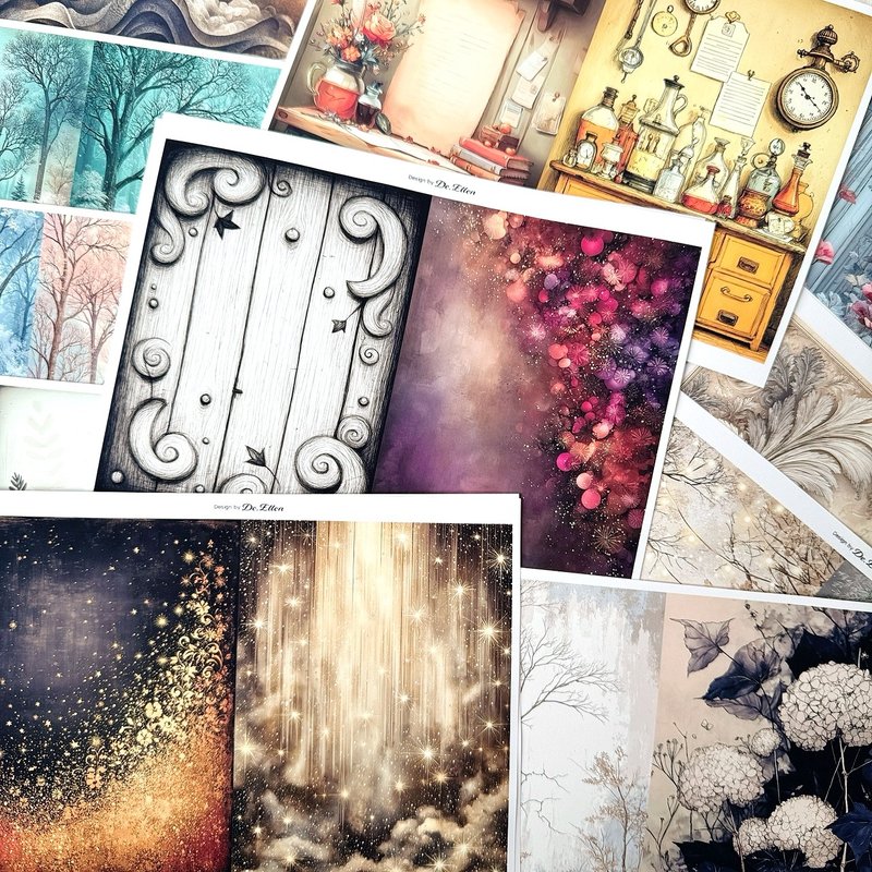 Z734+Z735+Z736+Z737+Z738+Z739 - 多样背景组合 - 贴纸 - 纸 