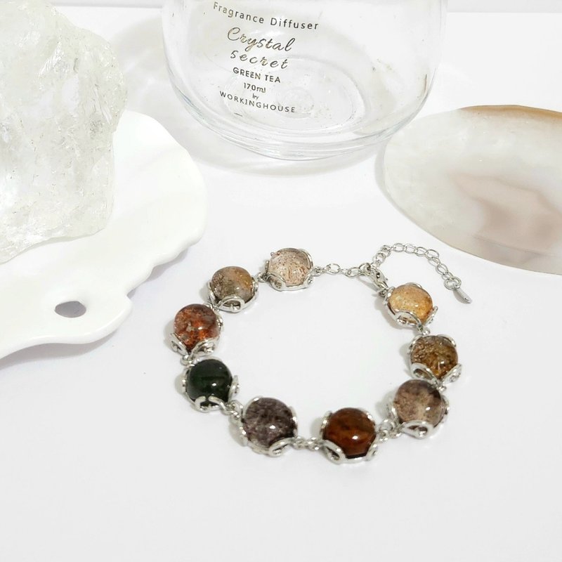 景品彩幽灵铜合金手链/全方位功效之搭配水晶 - 手链/手环 - 水晶 多色