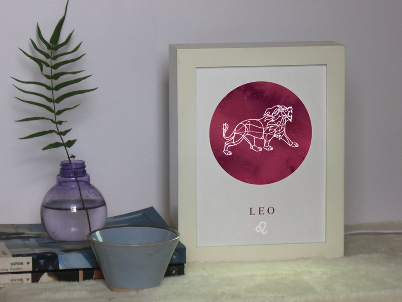 定制星座小夜灯 狮子座Leo 浪漫星空生日礼物 调光陪伴入眠床头灯 - 灯具/灯饰 - 纸 蓝色