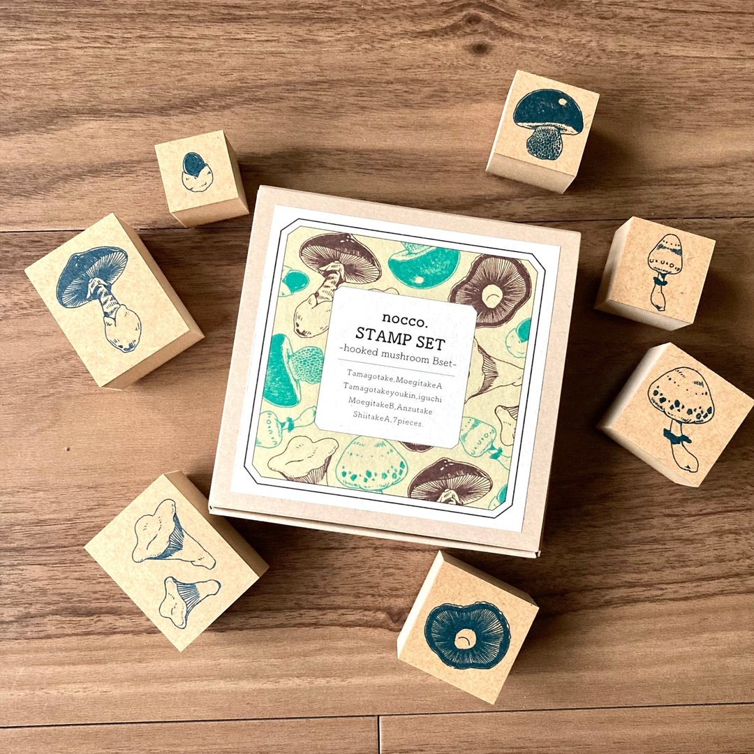 蘑菇印章B组 / stamp set / 手章, 插画邮票, 文具, 文具, 文具, 纸品 - 印章/印台 - 橡胶 多色