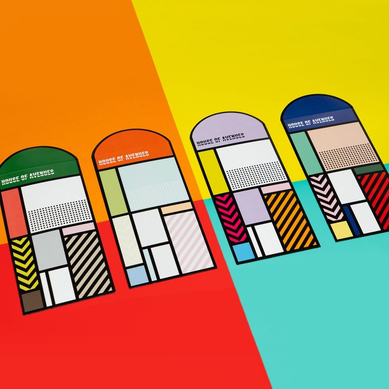 | HOA 原创设计拼色红包袋 | 四款混装 | 一包8入组 | - 红包/春联 - 纸 多色