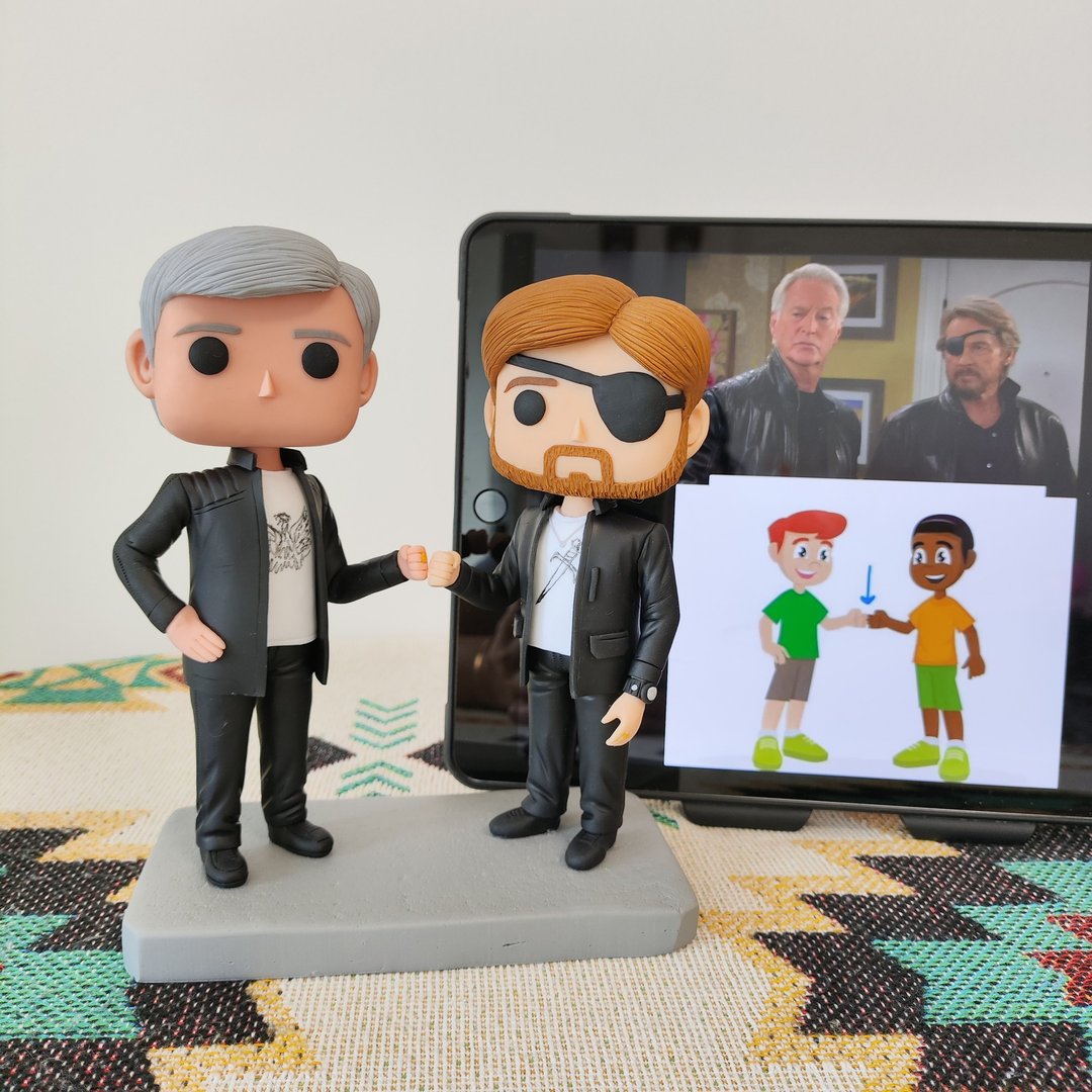 纯手工定制美国Funko Pop 自画肖像公仔娃娃男朋友老公生日礼物 - 玩偶/公仔 - 粘土 多色