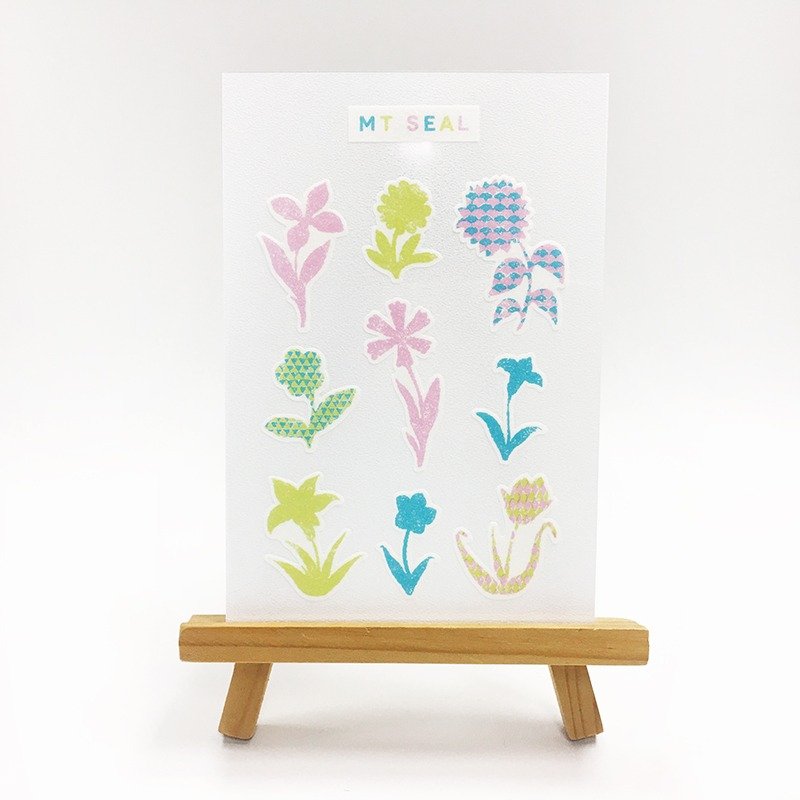 mt seal 和纸贴纸【剪影 花 (MTSEAL24)】2017AW - 贴纸 - 纸 多色