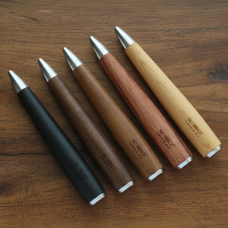 W180 倒转笔 - 钢珠笔 - 木头 卡其色