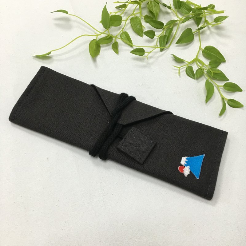 ✎ 调色板经典双色卷式笔袋 | 富士山 | 铁灰/邃黑 - 铅笔盒/笔袋 - 其他材质 