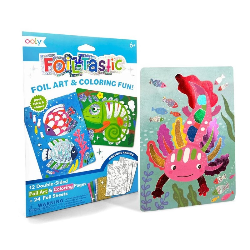 【美国OOLY】锡箔艺术与着色游戏组 - 动物奇幻探险 - 插画/绘画/写字 - 纸 多色